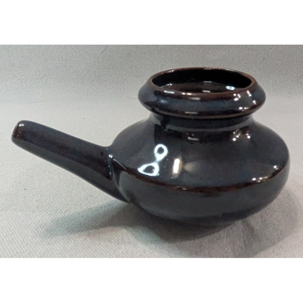 Baraka Neti Pot Ceramic Unisex OS Blue Excellent Handcrafted Sinus Rinse USA - Picture 5 of 9